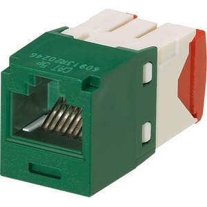 Panduit Mini-Com Cat.5e Network Connector - 24 Pack - 1 x RJ-45 Network Male - Green