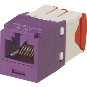 Panduit Mini-Com Cat.5e Network Connector - 24 Pack - 1 x RJ-45 Network Male - Violet
