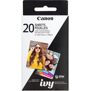 Canon ZINK Photo Paper Pack (20 Sheets) - 2" x 3" - 20 Sheet - White