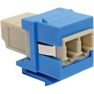Tripp Lite by Eaton Duplex Multimode Fiber Coupler, Keystone Jack - LC to LC, Blue