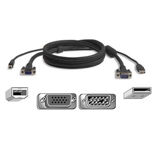 Belkin OmniView Pro Series Plus USB KVM Cable - 10ft - Black