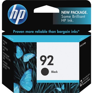 HP No. 92 Black Inkjet Print Cartridge - Inkjet - 220 Page - Black