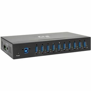 Tripp Lite by Eaton 10-Port Industrial-Grade USB 3.x (5Gbps) Hub - 20 kV ESD Immunity Metal Housing Mountable