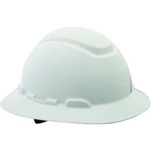 3M White Ratchet Full Brim Hard Hat