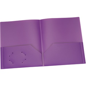 Purple Two Pocket Poly Portfolio