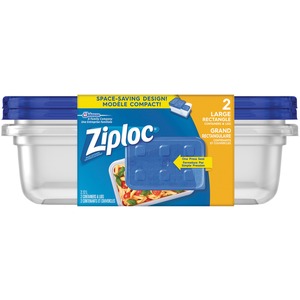 Ziplock Containers 2.12 L Rectangle 2/PK