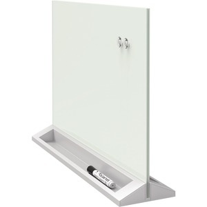 Glass Desktop Dry-Erase Panel, Frameless, 23" x 17"