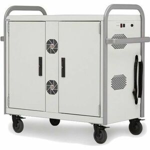 Bretford Link Cart - MDMLAP32NR - 4 Casters - Topaz, Aluminum - For 32 Devices