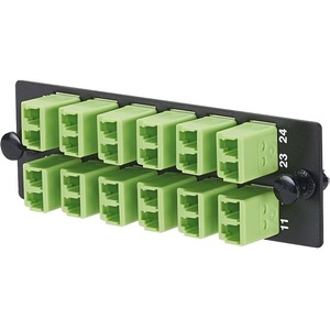 Panduit Opticom Adapter - 1 Pack - 12 x LC Network - Female - Lime Green