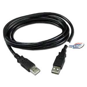 QVS USB 2.0 Cable - Type A Male USB - Type A Male USB - 6ft - Black