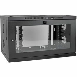 Tripp Lite by Eaton SmartRack 9U Low-Profile Switch-Depth-Plus Wall-Mount Mini Rack Enclosure Wide Acrylic Window