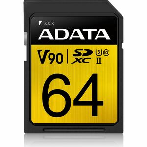 Adata Premier ONE 64 GB Class 10/UHS-II (U3) V90 SDXC - 290 MB/s Read - 260 MB/s Write