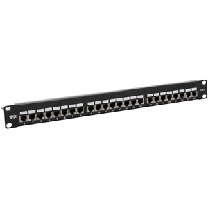 Tripp Lite by Eaton Cat5e/Cat6 24-Port Patch Panel - Shielded Krone IDC 568B RJ45 Ethernet 1U TAA