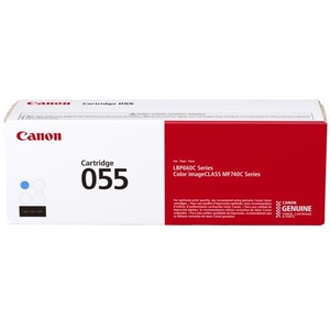 Canon 055 Original Laser Toner Cartridge - Cyan - 1 Pack - 2100 Pages