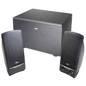 Cyber Acoustics CA-3001RB 2.1 3 Piece SUBWOOFER/SATELLITE Speaker System 14 Watts Black