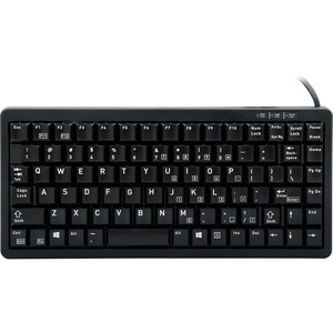 CHERRY G84-4100 Compact Keyboard - Cable Connectivity - PS/2, USB Interface - English (US) - Black