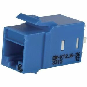 Ortronics Keystone Cat6 Jack Blue, 25pk - 25 Pack - 1 x RJ-45 Keystone - Female - Blue