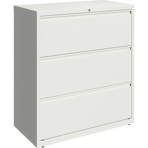36" 3 Drawer White Lateral File