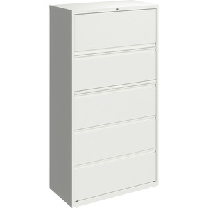 36" 5 Drawer White Lateral File