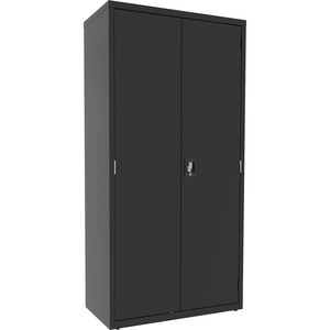 4 Shelf Steel Black Janitorial Cabinet