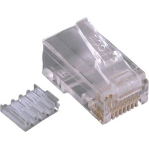 ENET Category 6 Modular Plug, for Solid Wire with Insert, 50u, 100Pcs/Bag