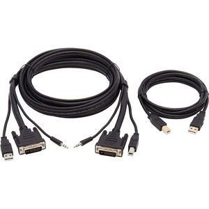 Tripp Lite by Eaton DVI KVM Cable Kit - DVI USB 3.5 mm Audio (3xM/3xM) + USB (M/M) 6 ft. (1.83 m)