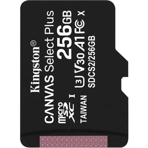 Kingston Canvas Select Plus SDCS2 256 GB Class 10/UHS-I (U3) microSDXC - 1 Pack