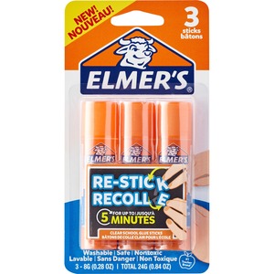 Re-stick Clear School Glue Sticks