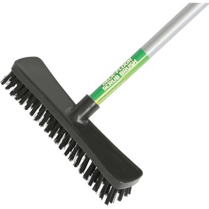 10" Floor And Deck Scrub Brush-Assembled 48" Metal Handle - Click Image to Close