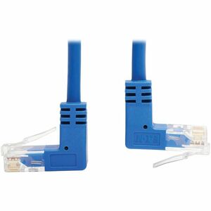 Eaton Tripp Lite Series Up/Down-Angle Cat6 Gigabit Molded Slim UTP Ethernet Cable (RJ45 Up-Angle M to RJ45 Down-Angle M), Blue, 20 ft. (6.09 m)