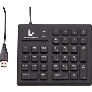 Legalpad Keypad for Lawyers, Wired - Cable Connectivity - USB Interface - Black