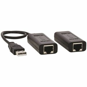 Tripp Lite by Eaton 1-Port USB over Cat5/Cat6 Extender Kit with Power over Cable - USB 2.0 Up to 164.04 ft. (50M) Black