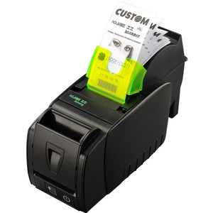 Custom KUBE II SCANNER Desktop Direct Thermal Printer - Monochrome - Slip Print - USB - Serial