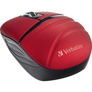 Verbatim Wireless Mini Travel Mouse, Commuter Series - Red