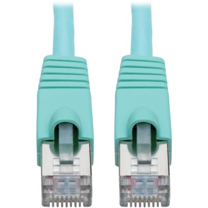 Eaton Tripp Lite Series Cat6a 10G Snagless Shielded STP Ethernet Cable (RJ45 M/M), PoE, Aqua, 8 ft. (2.43 m)