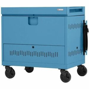 Bretford CUBE Toploader Cart - TVTL40PAC - 4 Casters - 5" Caster Size - Royal Blue - For 40 Devices