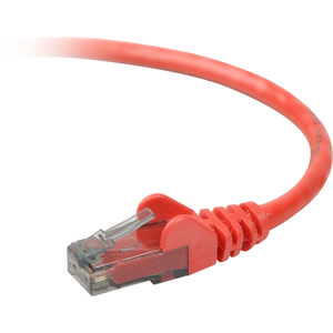 Belkin Cat. 6 UTP Patch Cable - RJ-45 Male - RJ-45 Male - 30ft - Red