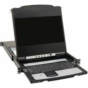 Tripp Lite by Eaton 8-Port NetDirector DisplayPort KVM Switch Console with 17 in. LCD Dual Rail 1U Rack-Mount