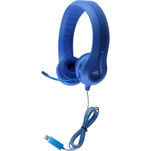 Hamilton Buhl Kid's Flex-Phones USB Headset With Gooseneck Microphone, Blue