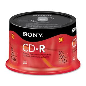 Sony 48x CD-R Media - 700MB - 120mm Standard - 50 Pack
