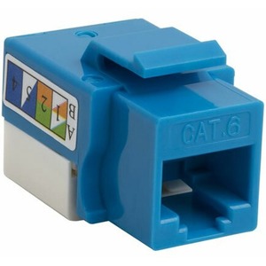 4XEM 10 pack Cat6 RJ45 Keystone Jack UTP 110-Type (Blue) - 10 - 1 x RJ-45 Network Female - Blue