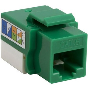 4XEM 10 pack Cat6 RJ45 Keystone Jack UTP 110-Type (Green) - 10 - 1 x RJ-45 Network Female - Green