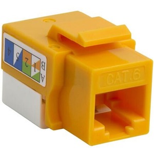4XEM 10 pack Cat6 RJ45 Keystone Jack UTP 110-Type (Yellow) - 10 - 1 x RJ-45 Network Female - Yellow