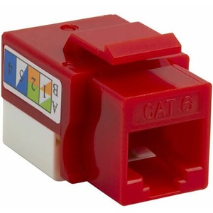 4XEM 10 pack Cat6 RJ45 Keystone Jack UTP 110-Type (Red) - 10 - 1 x RJ-45 Network Female - Red