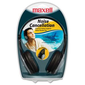 Maxell HP/NC-III Lightweight Noise Cancellation Headphone - - Stereo - Over-the-head