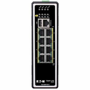 Tripp Lite by Eaton 8-Port Managed Industrial Gigabit Ethernet Switch - Layer 2, 1 Gbps, PoE+ 30W, -40Â&deg; to 75Â&deg;C, DIN Mount - TAA Compliant
