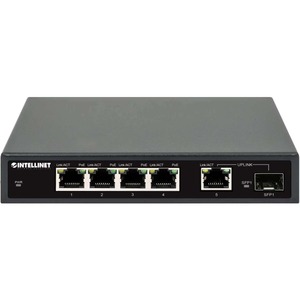 Intellinet 5-Port Gigabit Ethernet PoE+ Switch with SFP Port