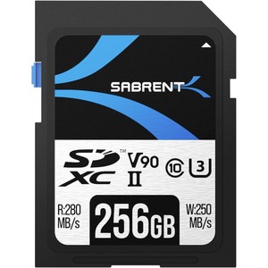 Sabrent Rocket 256 GB Class 3/UHS-II (U3) V90 SDXC - 280 MB/s Read - 250 MB/s Write - 1 Year Warranty