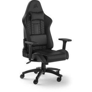 Corsair TC100 RELAXED Gaming Chair - Leatherette - For Gaming - Memory Foam, Steel, Nylon - Black