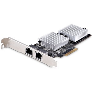 StarTech 2-Port 10Gbps PCIe Network Adapter Card, Network Card for PC/Server, PCIe Ethernet Card w/Jumbo Frame, NIC/LAN Interface Card